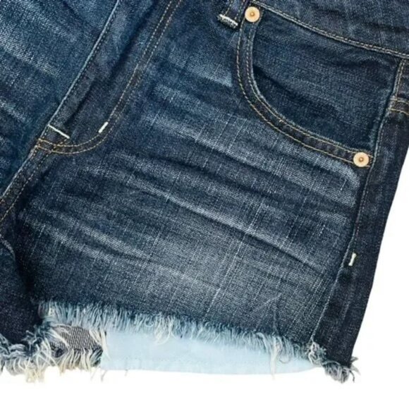 AMERICAN EAGLE Hi-Rise Festival Frayed Hem Jean Shorts - Size 4 - Picture 3 of 7
